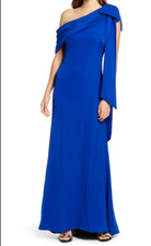 Tadashi Shoji One-Shoulder Crepe Column Gown-Size 2 LK 140 A