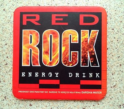 Coaster or mat of Red Rock energy drink from Albania. | eBay