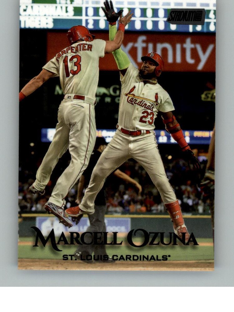 2019 Stadium Club Marcell Ozuna 282 St. Louis Cardinals Black Foil