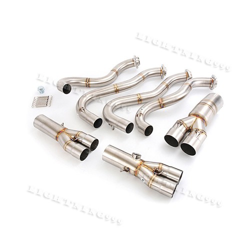 Tubo de escape de cabezal de enlace delantero para moto Kawasaki Ninja ZX6R 636 2009-2022 - Imagen 8 de 11