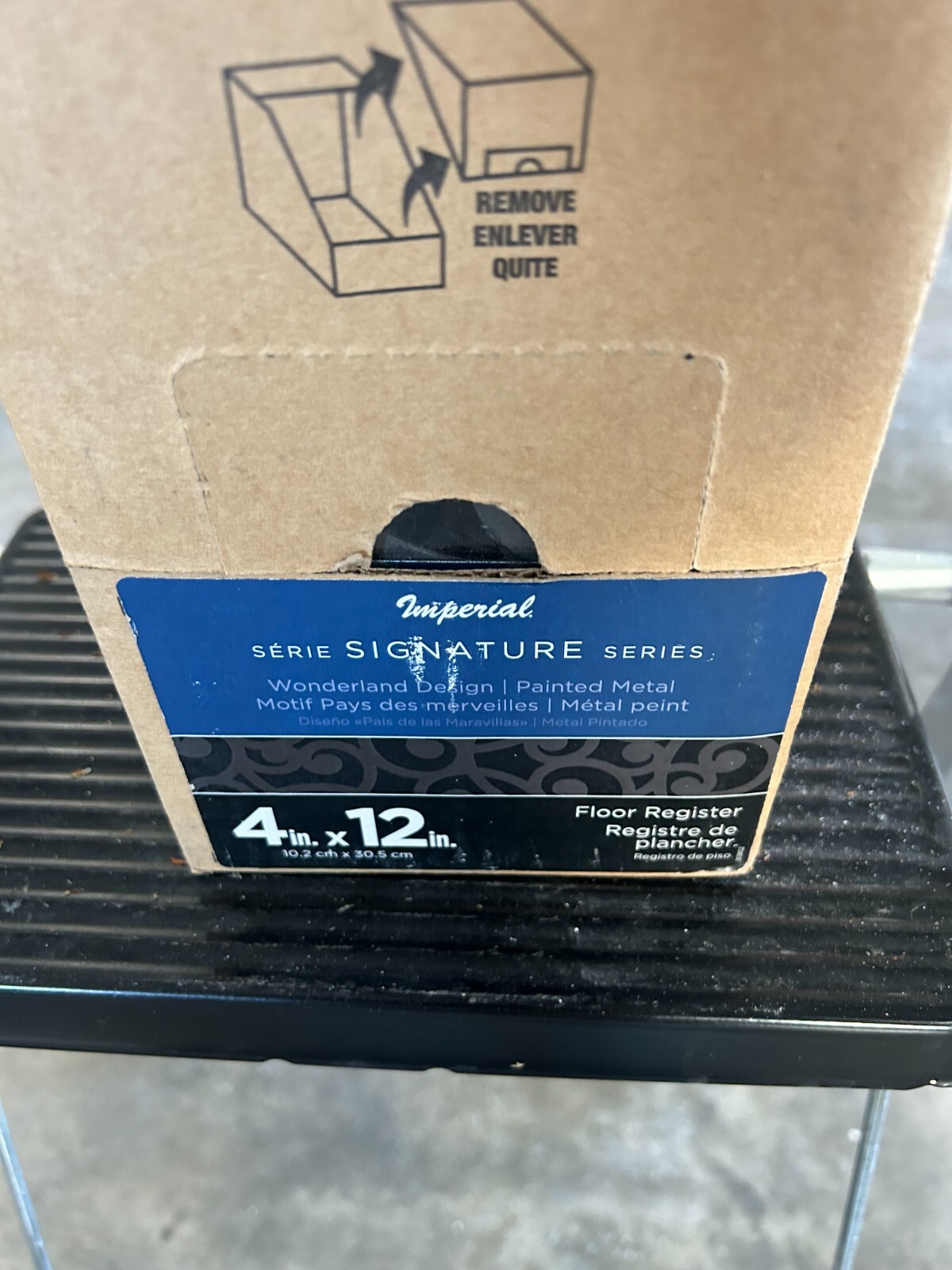 New Imperial RG3356 Wonderland Decorative Floor Register 4 x 12" Bronze Age