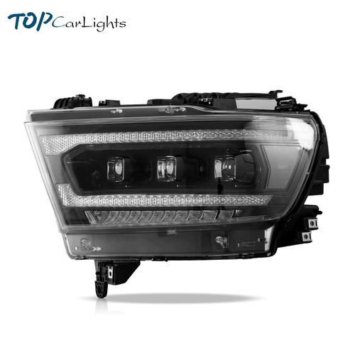 Full LED Projector Headlights For 2019-2024 Dodge Ram 1500 W/Sequential Signals - Picture 2 of 17