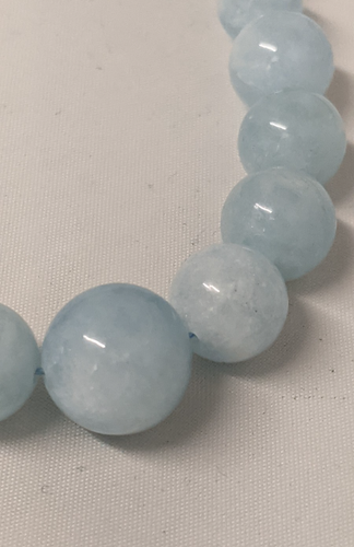 NEW Aquamarine Graduated Beaded Necklace in 925 Sterling Silver Gemporia - 35g - Picture 8 of 9