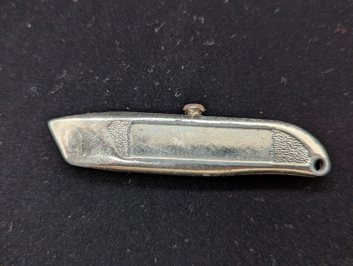 Vintage 3 Inch Box Cutter Utility Knife, Silver