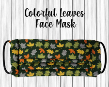 Colorful Leaves Handmade Fabric Mask  Washable  Filter Pocket  Nose Wire