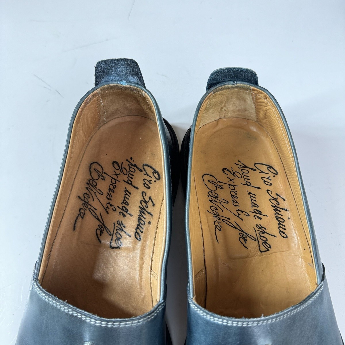 Ciro Schiano Belvedere Green Leather Handmade In Italy  display picture 2