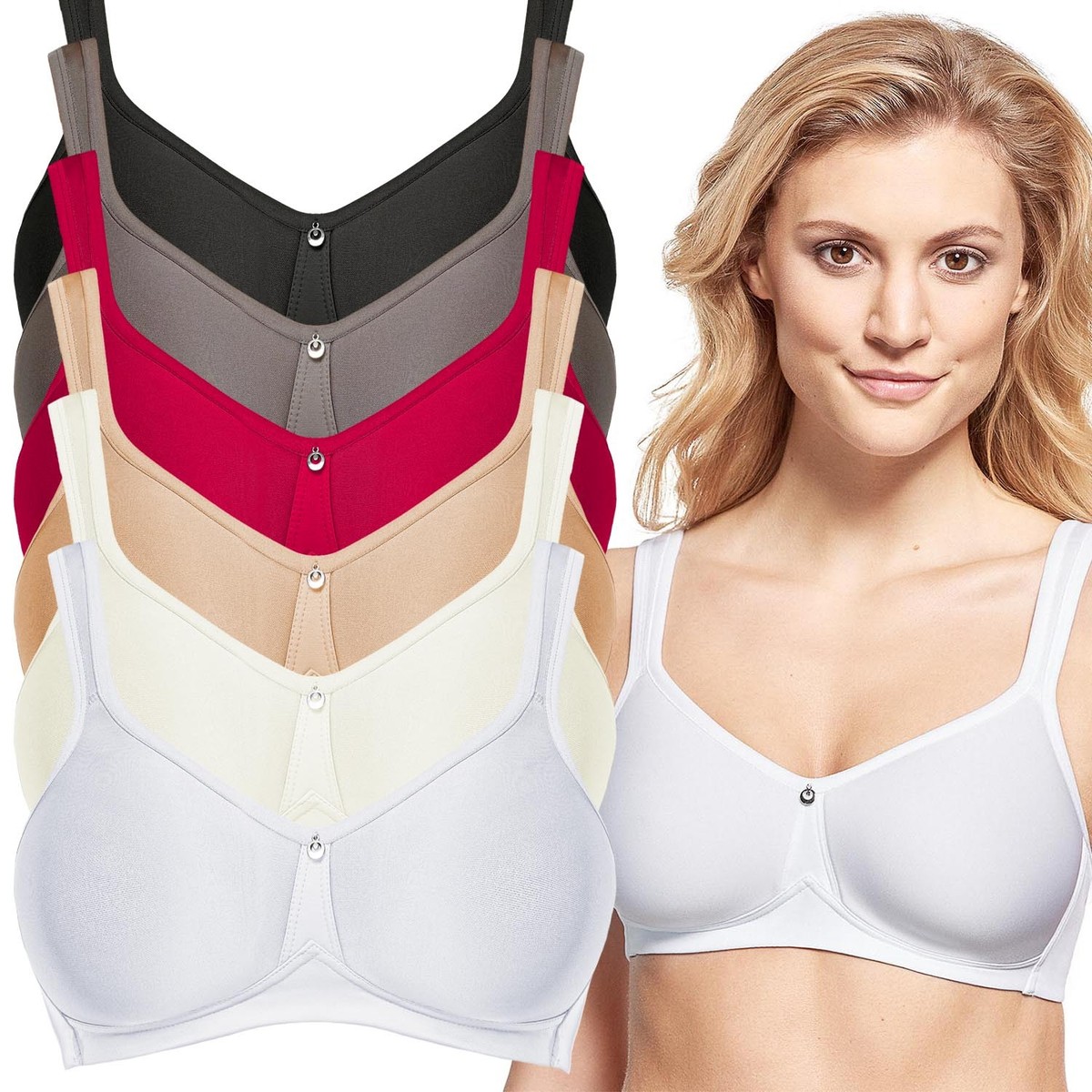 SUSA Topsy Plus Dessous BH Ohne Bügel-Duo Cups Stützblenden Gemoldet 9638