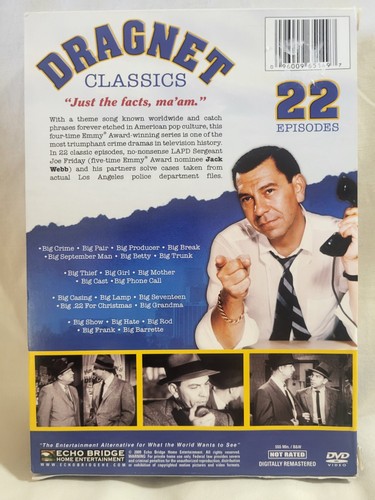 Dragnet:4 DVD Set 22 Classic Episodes Starring Jack Webb As Sergeant Joe Friday - 第 2/6 張圖片