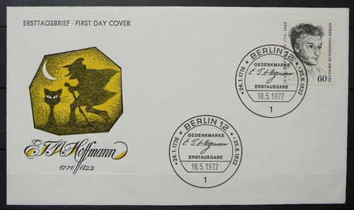 Germany Berlin FDC 1972 - Ernst Theodor Wilhelm (Amadeus) Hoffmann.