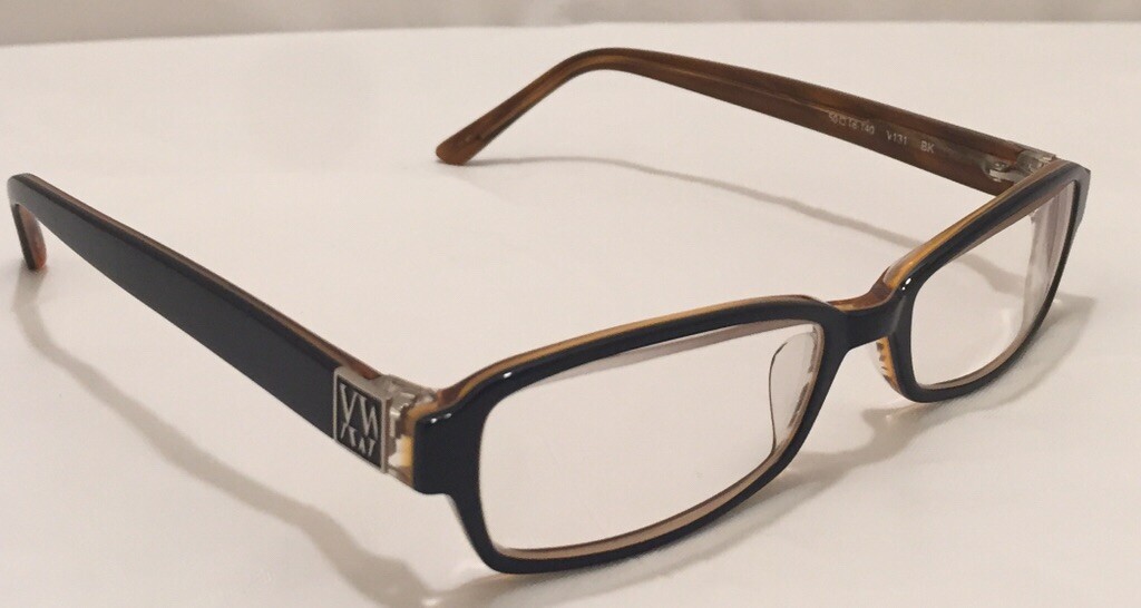 Vera Wang Eyeglasses V131 BK 50-16-140 Black Brown 8908