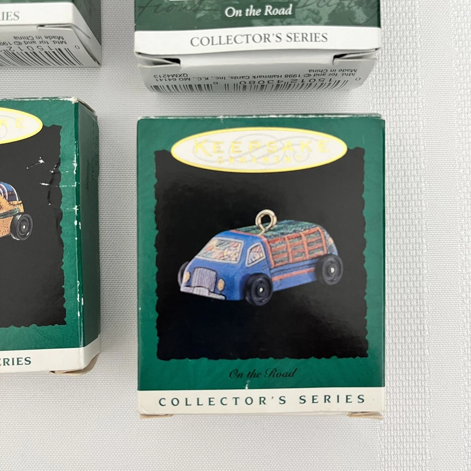 Hallmark Keepsake De Colección Navidad Mini Adornos 'En el Camino' Juego de 4 Taxi etc Foto 2 de 4