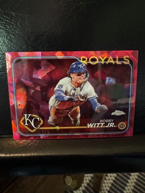 2024 Topps Chrome Sapphire Bobby Witt Jr. Red Refractor 1/5 1st Print