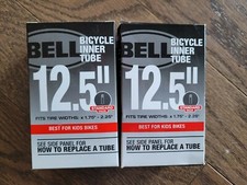 2 pack Bell Bicycle Inner Tube 12.5" x 1.75 - 2.25 Tire Kids Bike Standard