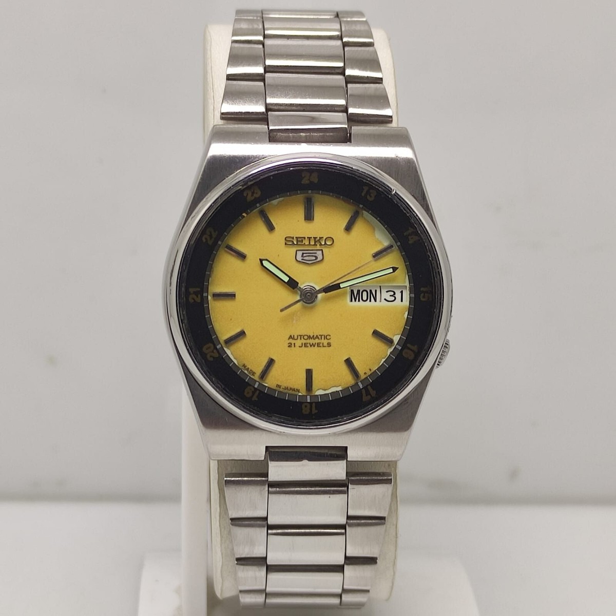 Seiko 5 Railway Time 7S26-3160 Full Luminous Dial Automatic Watch