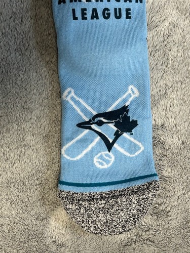NWT Stance MLB Baseball TORONTO BLUE JAYS “HEY BATTER” Casual Crew Socks L 9-13 - Picture 2 of 11