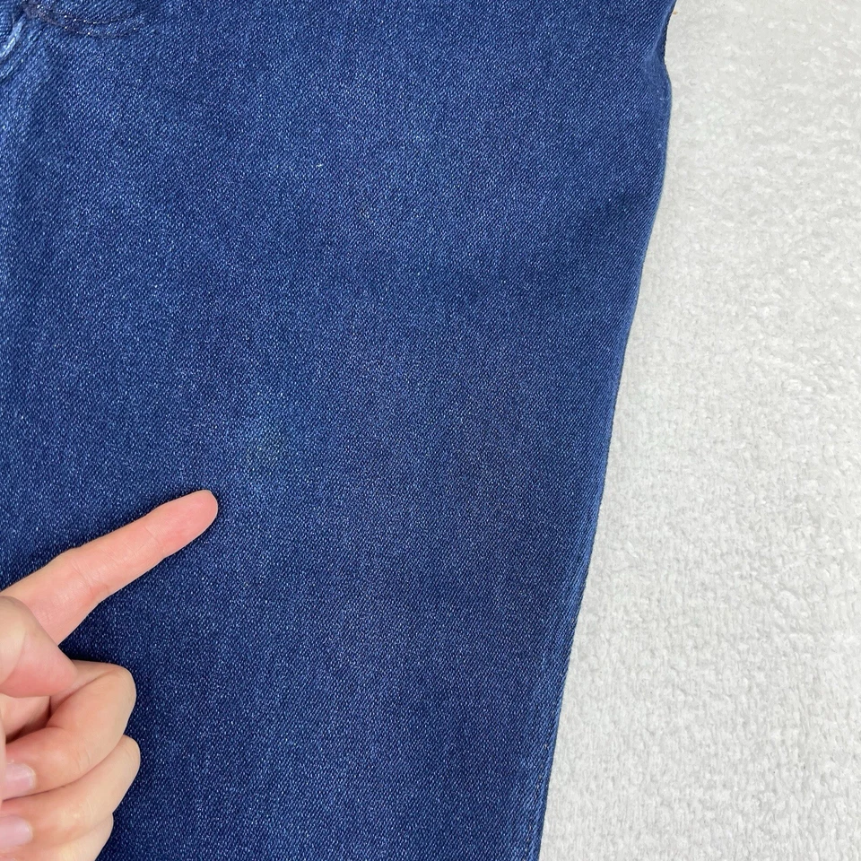 Jeans Wrangler Vintage Para Hombre 36x29 Azul Oscuro Lavado Corte Vaquero Denim Hecho en EE. UU. Foto 4 de 4