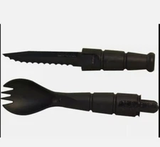 KA-BAR 9909 Tactical Spork Spoon with Knife - Black