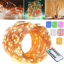 20/100/200 LED Christmas Tree Fairy String Party Lights Xmas Wedding with Remote