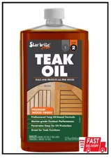 32 Fl. Oz. Premium Teak Oil Easy to apply Sealer Fast Drying Preserver Clear New