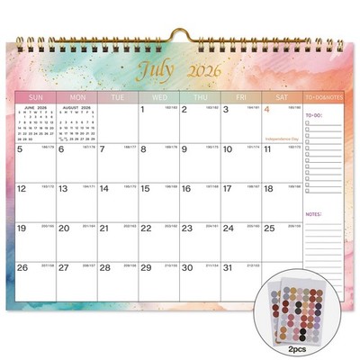 Calendar 2026-2027, Jul. 2026 to Dec. 2027, 18 Monthly, 11''x8.5''