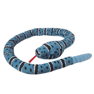 WILD REPUBLIC Rattle Snake Blue Black White 50'' Long Plush