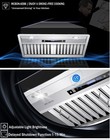 MCBON Touch Control W/Remote Range Hood Insert 30 Inch,  900 CFM Quiet Motor