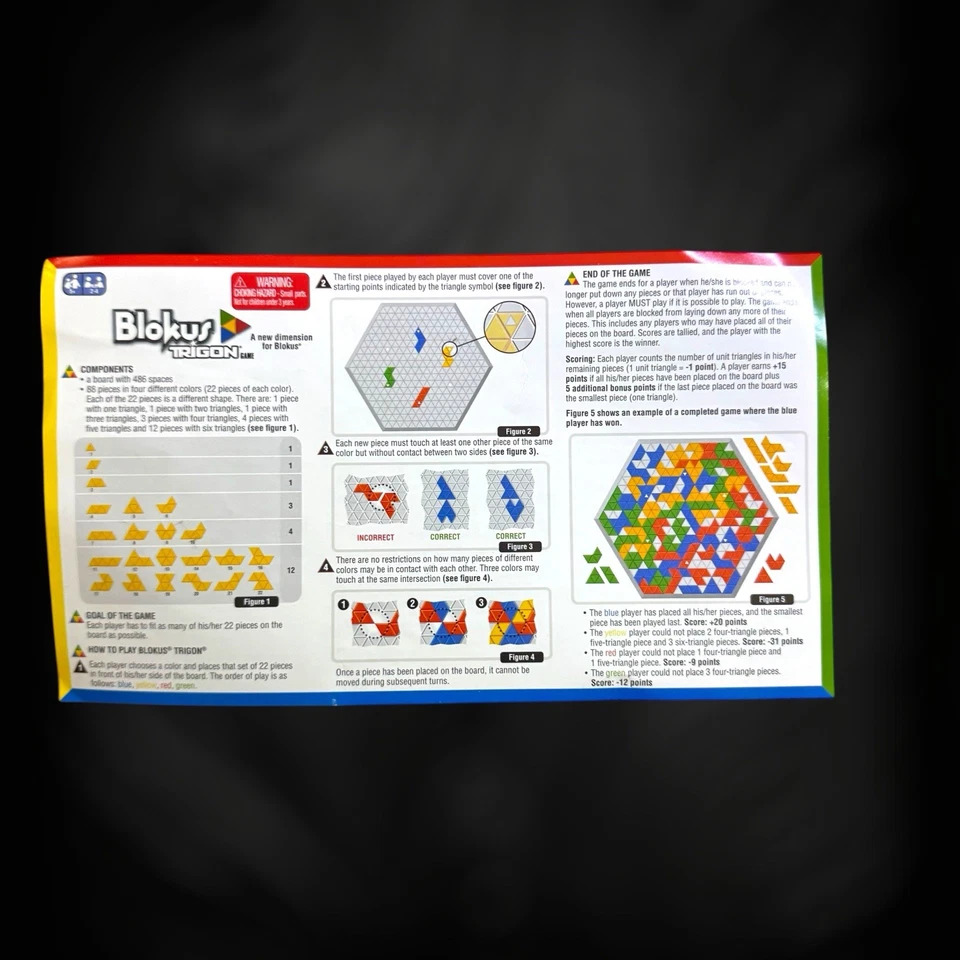 Blokus Trigon Board Game 2008 Geometric Triangle Strategy - All Pieces -Mattel - Image 4 of 4