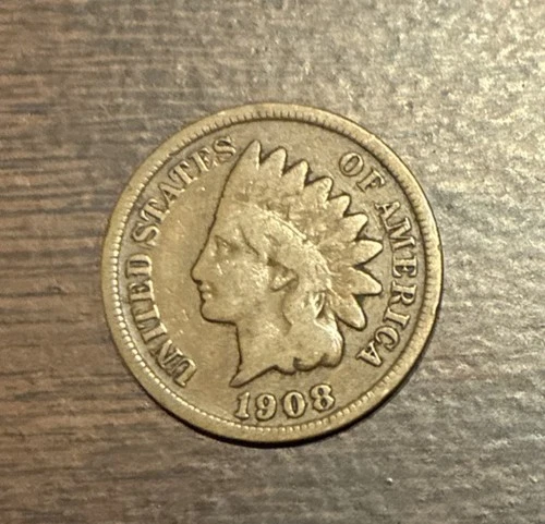 1908s 1C BN Indian Cent VG