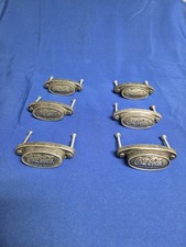 6  RARE Vintage BELWITH COCA COLA DRAWER PULL PEWTER COKE HANDLES KNOBS