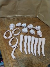 Lot Vintage Bisque Porcelain Doll Heads Arms Legs SFBJ Kammar Reinhardt