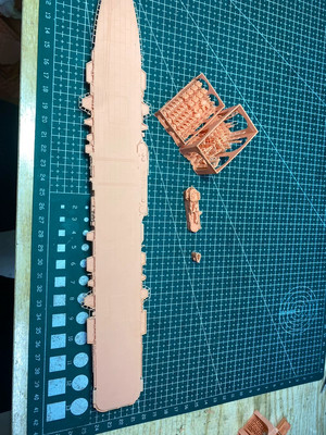 3D Printed Model Kit  1/700 Y-series Theseus Aircraft Carrier Unpainted