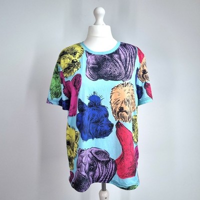 Fresh Hoods T-Shirt Hunderassen 3XL bunt türkis Oberteil Haustiere Übergröße