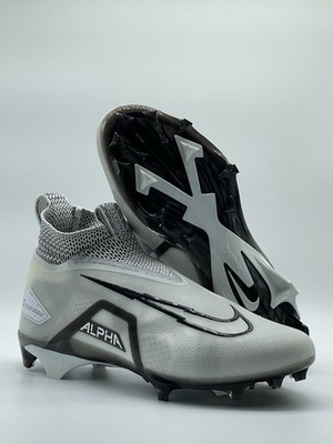 Nike Alpha Menace Elite 3 White/Grey Football Cleats CT6648-100 Men's Sz 11