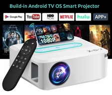 XGODY 4K UHD Projector LED WiFi Smart Home Theater Android 9 System - Open Box