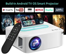 XGODY 4K UHD Projector LED WiFi Smart Home Theater Android 9 System -  Open Box