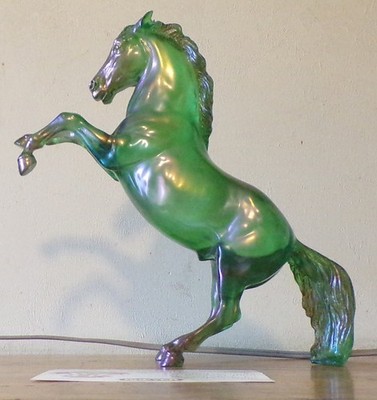 Breyer Carnivale Green Clearware Fighting Stallion Breyerfest 2006 1 of 1000