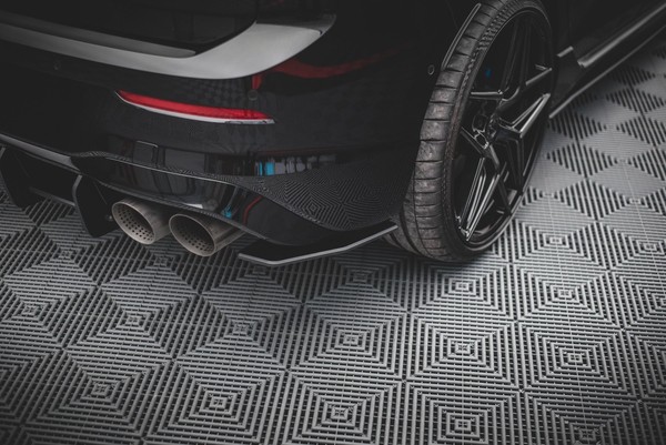 Diffusor Flaps V.1 Passend FüR VW Golf R Mk8 / Mk8 FL Schwarz Matt-image