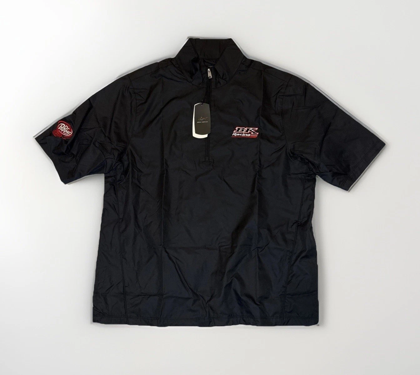 Greg Norman BK Racing Black Water Resistant Short Sleeve Windbreaker Mens Medium
Opens in a new wind