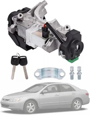 Ignition Switch Door Lock Cylinder with 2 Keys Compatible with Honda Accord 2...