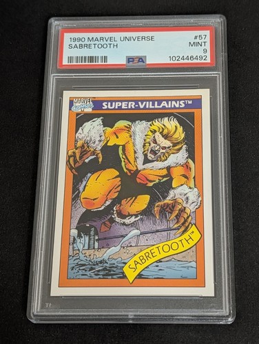 1990 MARVEL UNIVERSE SABRETOOTH 57 PSA 9