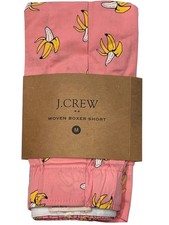 NWT J CREW Boxer Underwear Sz S-M-L-XL Pink Yellow Bananas 100 Cotton J8