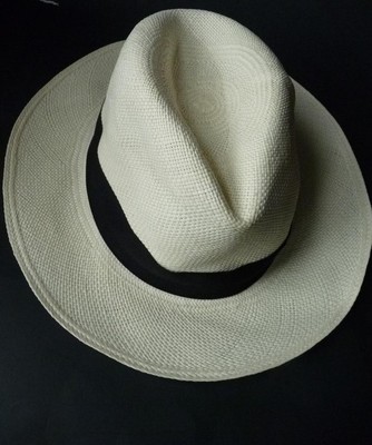 MONTECRISTI 100% TOQUILLA STRAW GENUINE PANAMA WHITE HAT 62 Montecristi Gambler SuperFine Foldable Toquilla Straw Grade  main image 3