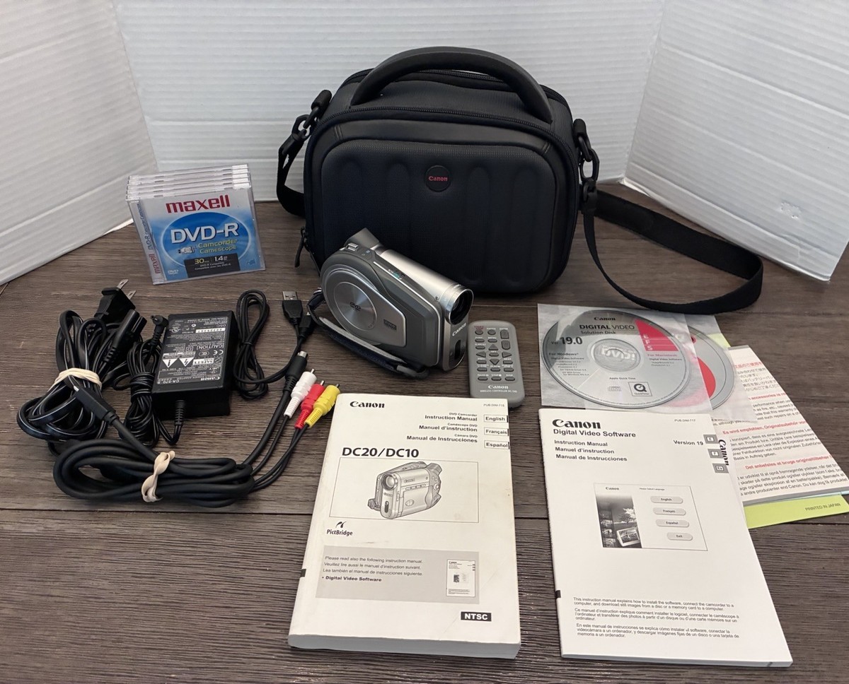  C400シリーズ リペアマニュアルDVD Canon DC10 DVD Camcorder w/ Manual, AC Cable, Remote, Case & More