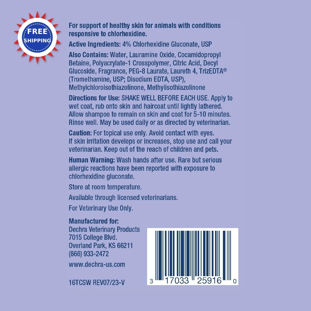 TrizCHLOR 4 Shampoo for Dogs Cats and Horses 16 Ounce
