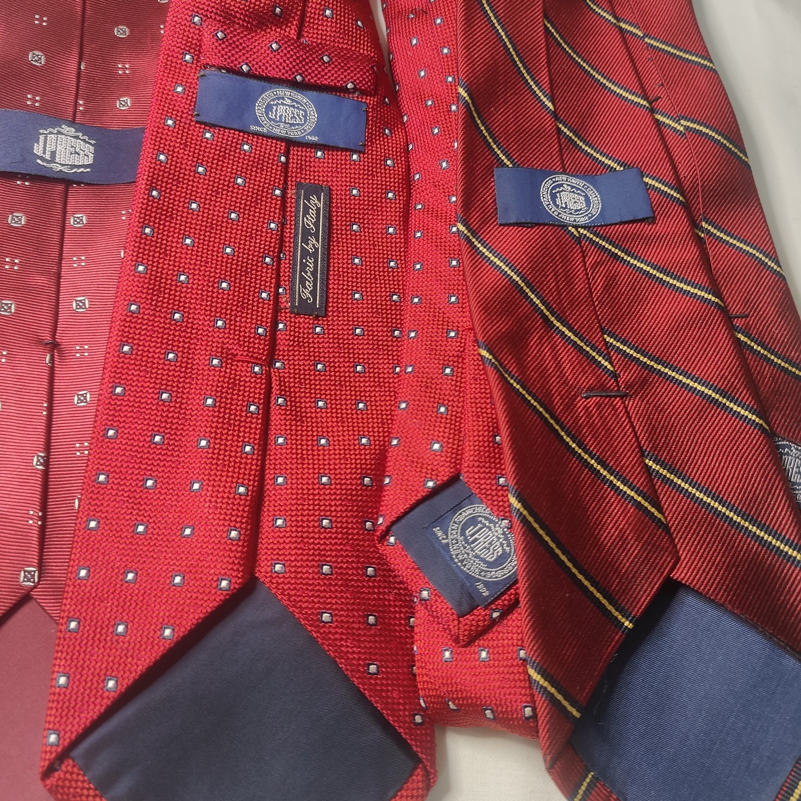 Men's Lot Red Maroon Regent Stripe 100% — view 4