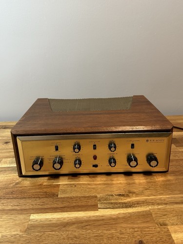 Hh Scott 222B Tube Integrated Power Stereo Amplifier Phono Wooden Case Audio   S