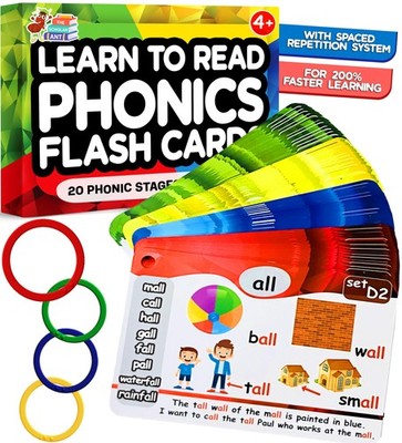 Phonics Flash Cards with Proven Spaced Repetition Learning System - Learn to ...