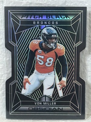 2019 Panini Obsidian Pitch Black Etch Parallel /75 Von Miller #PB-9 NFL Broncos