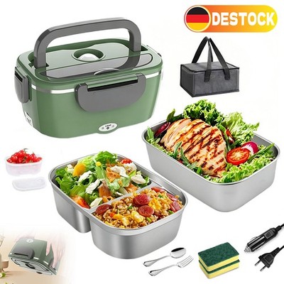 Elektrische Lunchbox 80W für Auto/LKW und Büro 12-24V 240V Speisenwärmer 1.5L