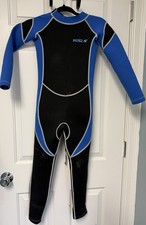 Youth Size 10 HISEA Scuba Donkey Wetsuit Black/Blue